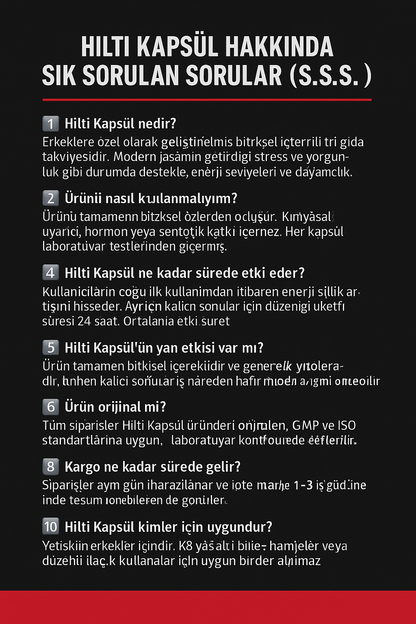 HİLTİ – %100 Bitkisel Performans Takviyesi